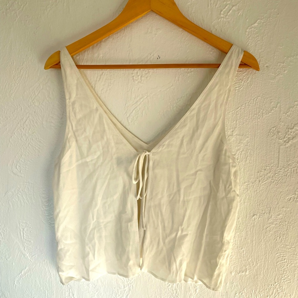 Wilfred white tie tank top M